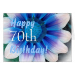 HAPPY 70th  BIRTHDAY  with Magic Blue Flower Cards
