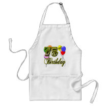 Happy 75th Birthday Celebration Aprons