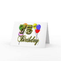 Happy 75th Birthday Celebration Card