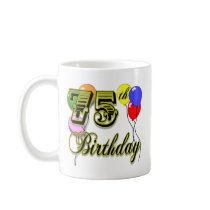 Happy 75th Birthday Celebration Mug