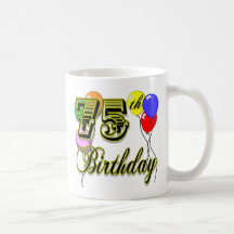 Happy 75th Birthday Celebration Mug