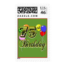 Happy 75th Birthday Celebration postage