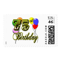 Happy 75th Birthday Celebration postage