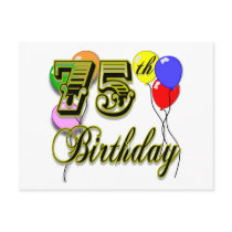Happy 75th Birthday Celebration Postcard