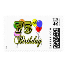 Happy 75th Birthday Celebration Stamps
