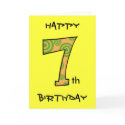 Happy 7th Birthday cards