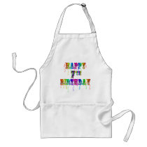 Happy 7th Birthday Circus Design Aprons