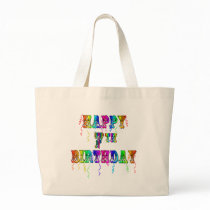 Happy 7th Birthday Circus Design Canvas Bags