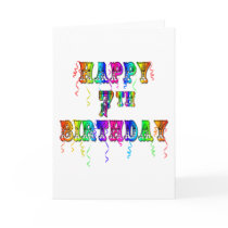 Happy 7th Birthday Circus Design Card