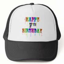 Happy 7th Birthday Circus Design Hat
