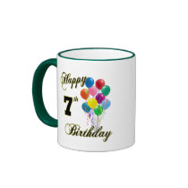Happy 7th Birthday Coffee Mugs and Cups