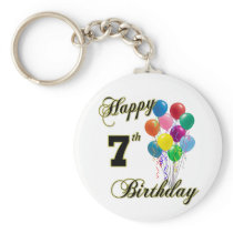 Happy 7th Birthday Key Chain and Birthday Apparel