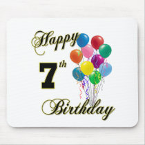 Happy 7th Birthday Mousepad and Birthday Apparel