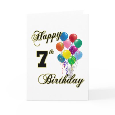 design for a special 7th Birthday. Great for that speci