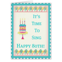 Happy 80th Birthday Card