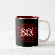 Happy 80th Birthday Coffee Mug