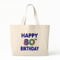 Happy 80th Birthday Gifts and Birthday Apparel bags by BirthdayZone Happy 80th Birthday Gifts and Birthday Apparel bags