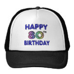 Happy 80th Birthday Gifts and Birthday Apparel Mesh Hat