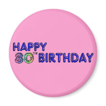 Happy 80th Birthday Gifts and Birthday Apparel Magnets