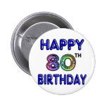 Happy 80th Birthday Gifts and Birthday Apparel Pin