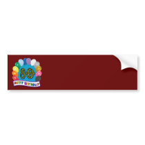 Happy 80th Birthday with Balloons Bumper Stickers