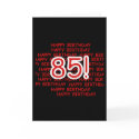 Happy 85th Birthday cards by birthdayTshirts Happy 85th Birthday cards