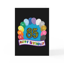 Happy 85th Birthday with Balloons Card
