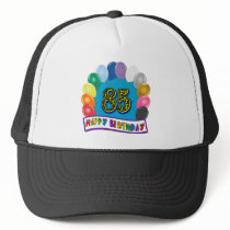 Happy 85th Birthday with Balloons Mesh Hat