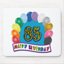 Happy 85th Birthday with Balloons Mouse Pads