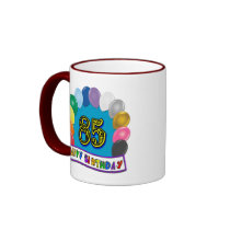 Happy 85th Birthday with Balloons Mugs