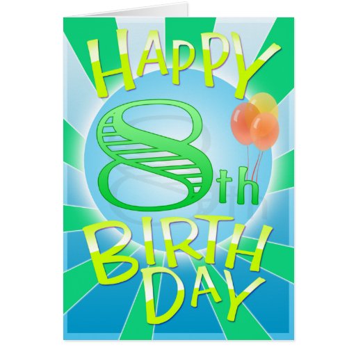 Happy 8th Birthday Greeting Cards | Zazzle