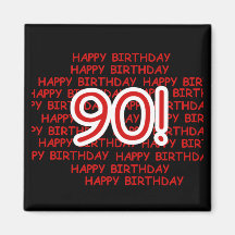 Happy 90th Birthday Fridge Magnets