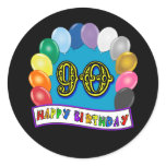 Happy 90th Birthday with Balloons stickers