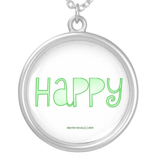 Happy - A Positive Word Custom Jewelry