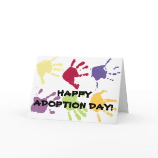 HAPPY ADOPTION DAY! childrens hands card card