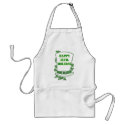 HAPPY ALCOHOLIDAY - great St. Patrick's Day Gift aprons by justnotright HAPPY ALCOHOLIDAY - great St. Patrick's Day Gift aprons