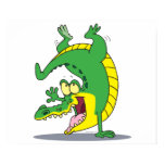 happy alligator crocodile cartoon dancing posters