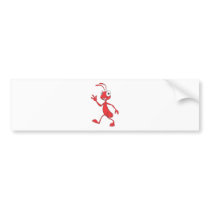 Happy and Friendly Ant Walking Bumper Stickers