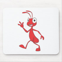 Happy and Friendly Ant Walking Mousepad
