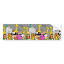 Happy Animals bumper stickers by pollop Happy Animals bumper stickers