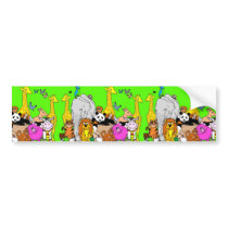 Happy Animals bumper stickers by pollop Happy Animals bumper stickers