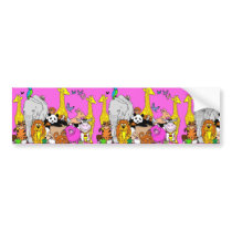 Happy Animals bumper stickers by pollop Happy Animals bumper stickers