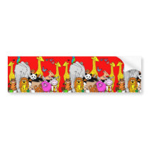 Happy Animals bumper stickers by pollop Happy Animals bumper stickers