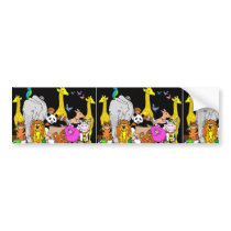 Happy Animals bumper stickers by pollop Happy Animals bumper stickers