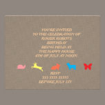 Happy animals invitations invitations