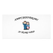 HAPPY ANNIVERSARY 20 YEARS CUSTOM PHOTO CARD