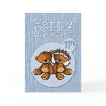 happy anniversary bears - 11 year cards