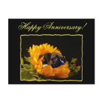 Happy Anniversary Boxer Greeting Card postcards by ritmoboxer Happy Anniversary Boxer Greeting Card postcards