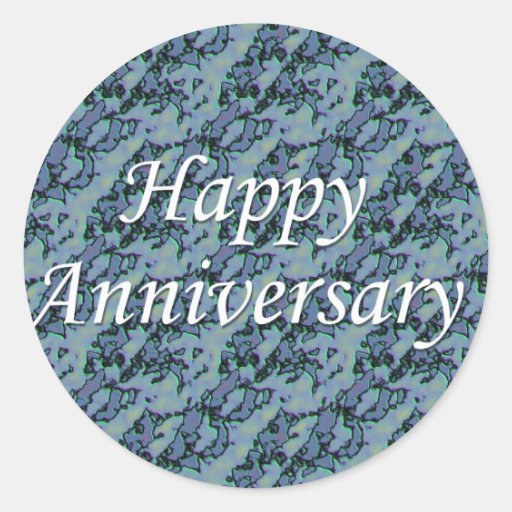 Happy Anniversary Classic Round Sticker | Zazzle