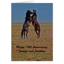 Happy Anniversary Dancing Horses Click Up Yr Heels Card